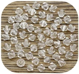 3-Gram Bag (About 50pc) 4mm Preciosa Crystal Faceted Bicone Beads, Crystal