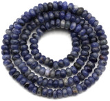 Approx. 14.5" Strand 4x2mm Sodalite Rondelle Beads