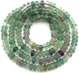 Approx. 15" Strand 4x2mm Rainbow Fluorite Rondelle Beads