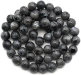 Approx. 14.5" Strand 6mm Larvikite Round Beads