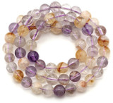 Approx. 15" Strand 6mm Mixed Amethyst & Citrine (Heated) Round Beads