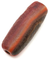 RANDOM PICK: 1pc Approx. 20-40mm Red Agate (Dyed/Heated) Matte Barrel or Cylinder Bead