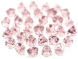 Approx. 5-Gram Bag (About 25pc) of 6x4mm Czech Pressed Glass Baby Bell Flower Beads, Transparent Light Amethyst