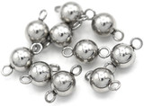 10pc 11x6mm Stainless Steel Round Links
