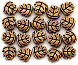 20pc 7mm Leaf Spacer Beads, Antique Copper