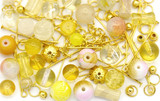 RANDOM PICK: Approx. 50 Gram Bag of Glass Beads & Gold-Finished Metal Findings, Sunshine Mix