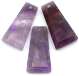 Approx. 25x13mm Amethyst Trapezoid Pendant