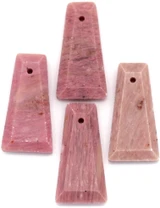 Approx. 25x13mm Pink Rhodonite Trapezoid Pendant