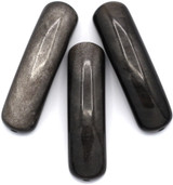1pc Approx. 36x10mm Silver Sheen Obsidian Curved Rectangle Focal Link