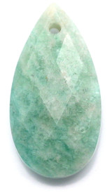 1pc 25x13mm Amazonite Faceted Teardrop Pendant