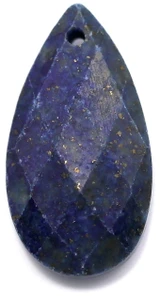 1pc 25x13mm Lapis Lazuli (Dyed) Faceted Teardrop Pendant