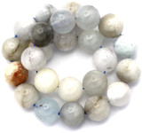 Approx. 7.5" Strand 8mm Aquamarine (Heated) Round Beads