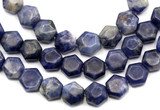 Approx. 7" Strand 8x9mm Sodalite Hexagon Beads