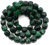 Approx. 7.5" Strand 4mm Malachite Faceted Cube Beads