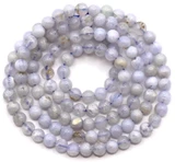 Approx. 15" Strand 3mm Blue Lace Agate Round Beads