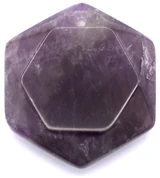 Approx. 29x25mm Amethyst Faceted Hexagon Pendant