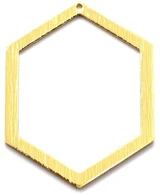 39x29mm 18k Gold-Plated Brass Open Hexagon Pendant