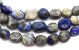 Approx. 7" Strand 6-12mm Lapis Lazuli Tumbled Nugget Beads