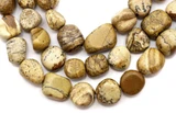 Approx. 7" Strand 6-12mm Picture Jasper Tumbled Nugget Beads