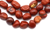 Approx. 7" Strand 6-12mm Red Jasper Tumbled Nugget Beads