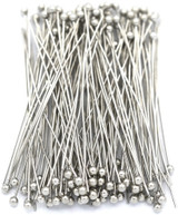 Approx. 10-Grams of 24-Gauge 40mm Nickel-Free Brass Head Pin w/2mm Ball, Antique Silver