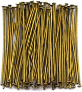 Approx. 10-Grams of 21-Gauge 34mm Brass Head Pins, Antique Bronze