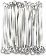Approx. 10-Grams of 19-Gauge 38mm Brass Eye Pins, Silver