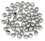 50pc 2x1.5mm Tarnish-Resistant Surgical Steel Crimp Beads