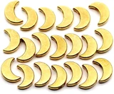 20pc 11x8mm Crescent Moon Beads, Antique Gold