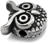 11x9mm Stainless Steel Owl Bead