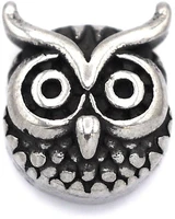 11x9mm Stainless Steel Owl Bead