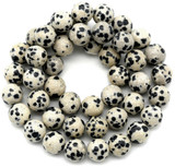 Approx. 14.5" Strand 8mm Dalmatian Jasper Round Beads