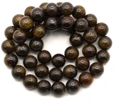 Approx. 15" Strand 8mm Brown Snowflake Jasper Round Beads