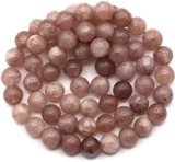 Approx. 14.5" Strand 6mm Malaysian "Jade" (Dyed Quartz) Round Beads, Dusty Rose