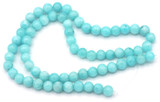 Approx. 15" Strand 6mm Round Sky Blue Quartz (Dyed) Beads