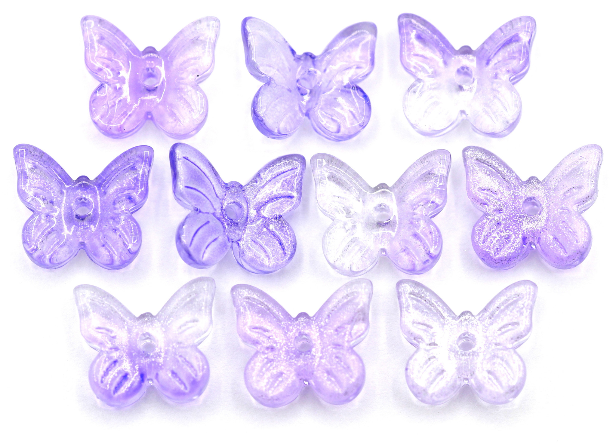 glass butterfly beads