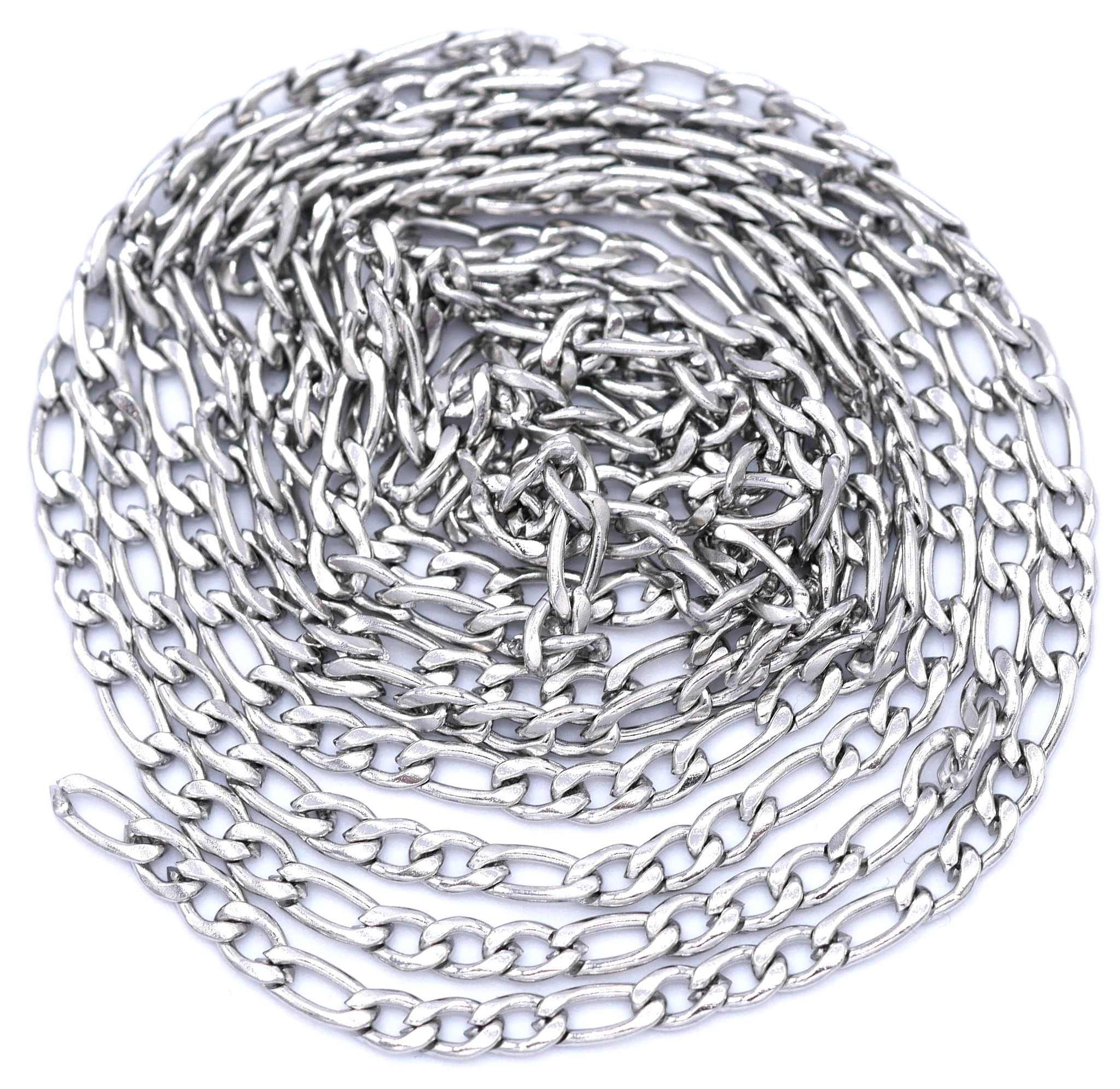 1 Meter of 7.5x3.5mm & 6x3.5mm Stainless Steel Figaro Jewelry Chain - Bead  Box Bargains