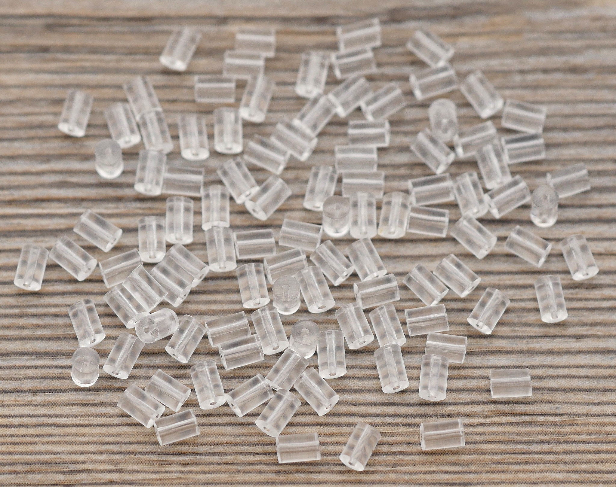 100pc 6x4.5mm Surgical Steel Earnut Earring Backs - Bead Box Bargains