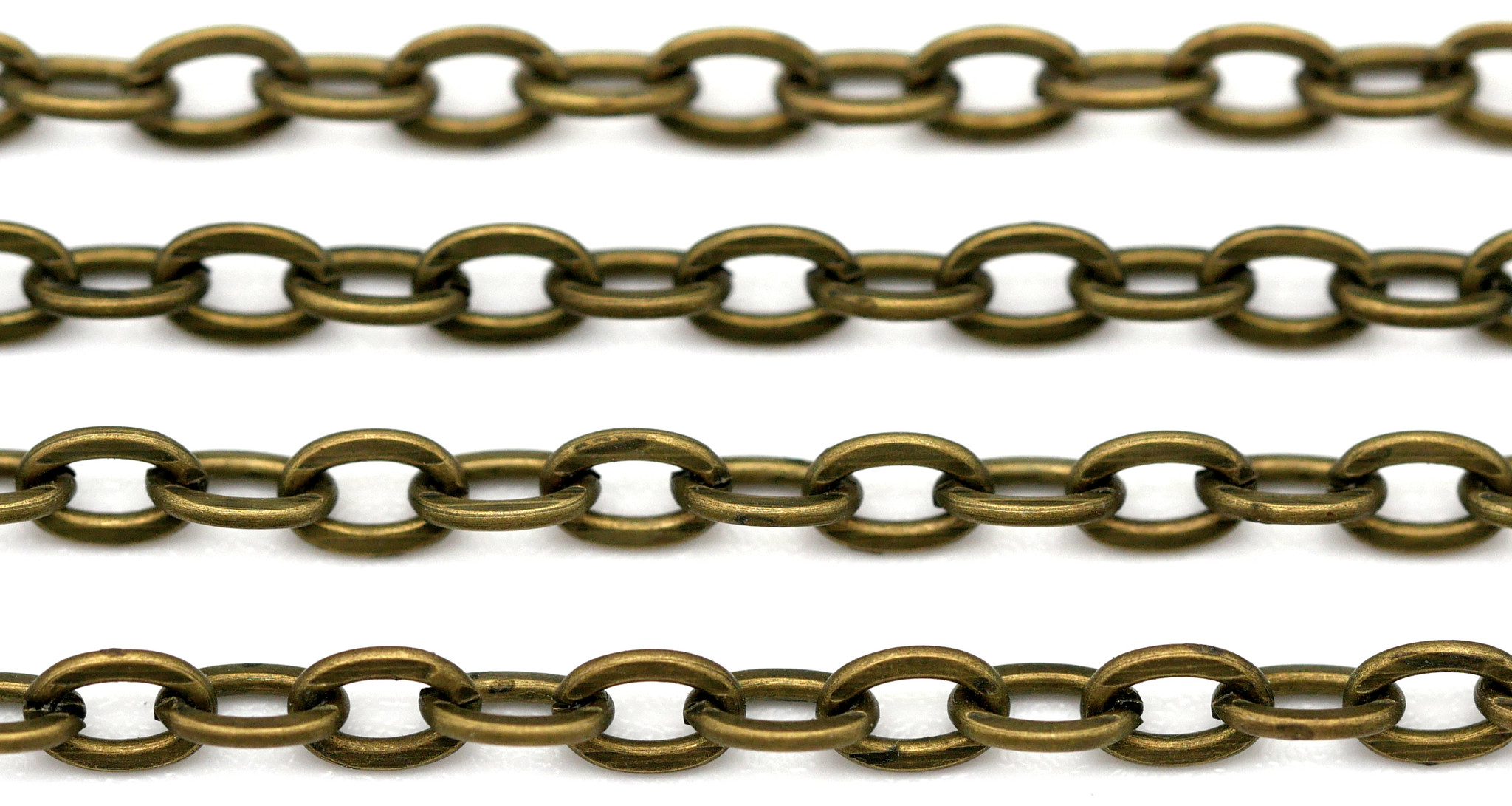 materiaal boiler Bakkerij 1 Meter 4x2.7mm Steel Oval Chain, Antique Bronze - Bead Box Bargains