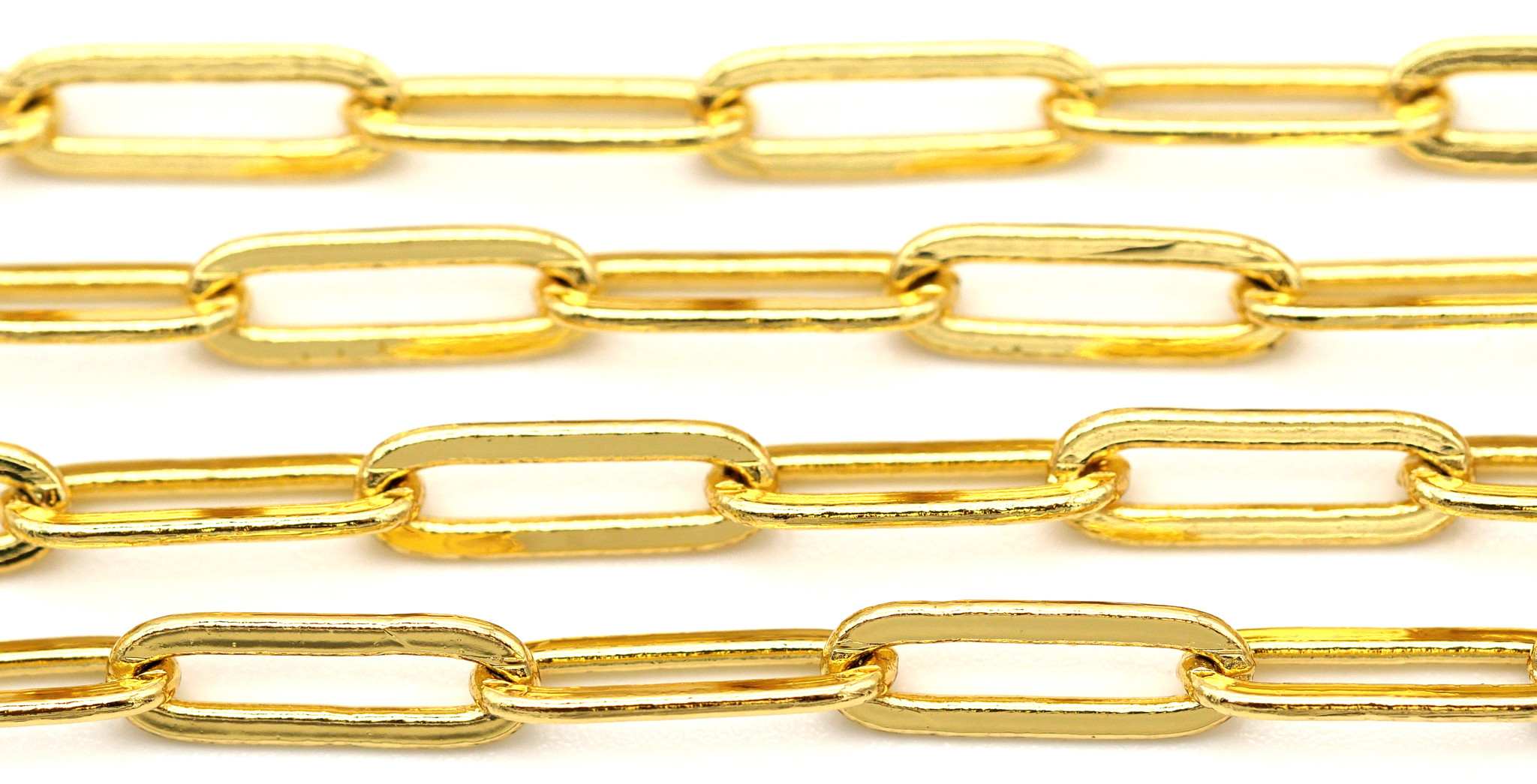 1 Meter 12x4mm 18k GoldPlated Brass Oval Jewelry Chain Bead Box Bargains