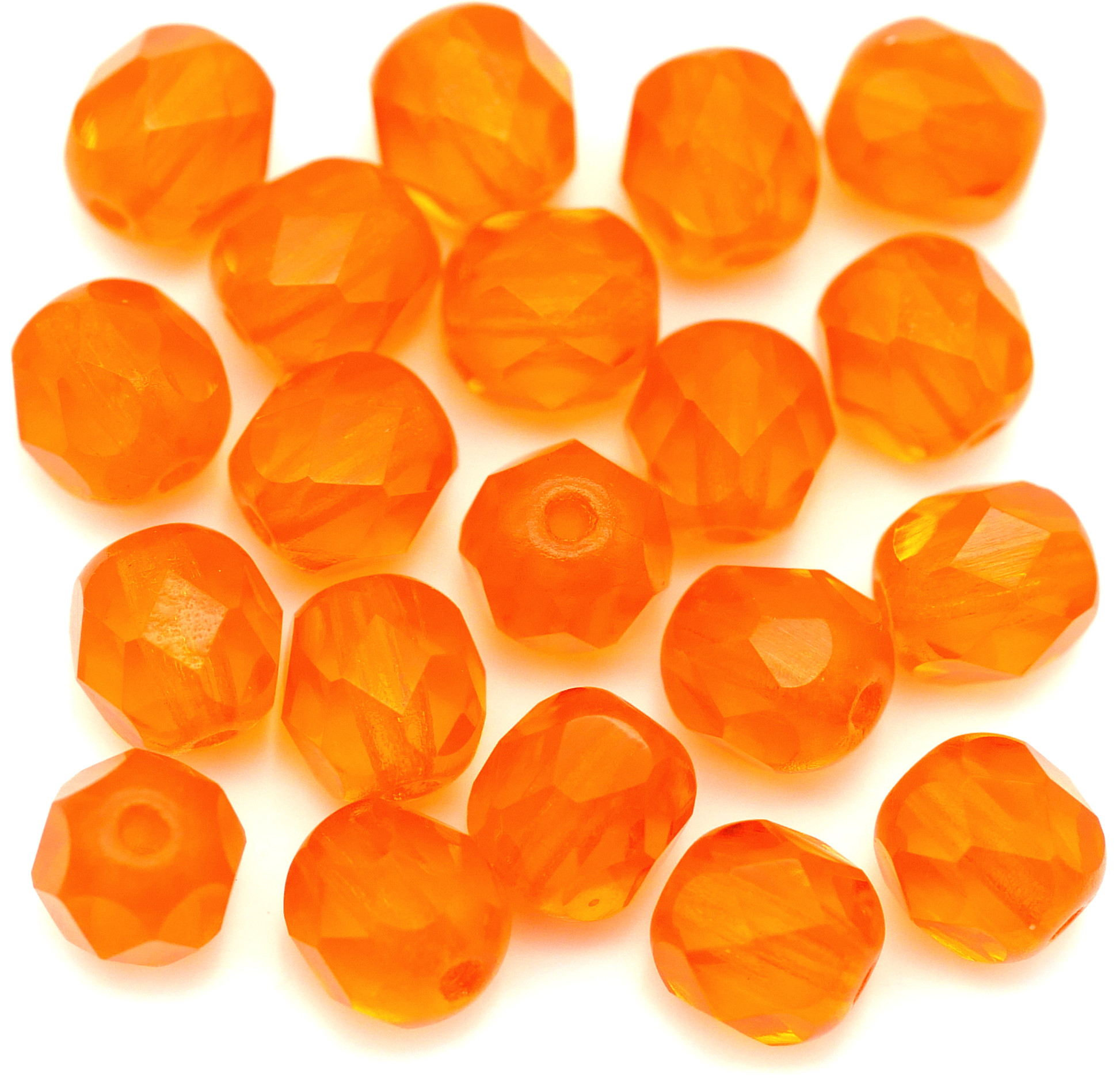 20pc 6mm Czech FirePolished Glass Faceted Round Beads, Hyacinth Bead