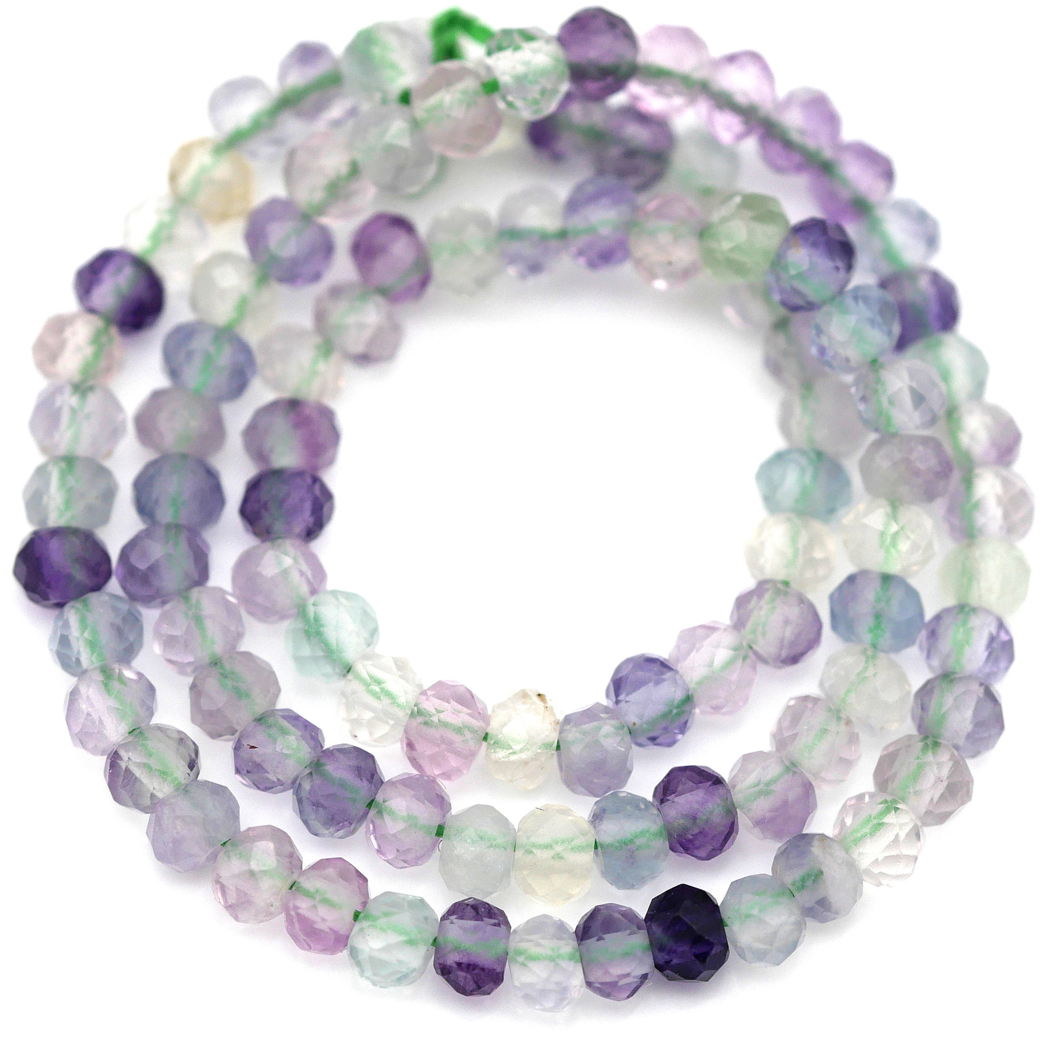 Beaded Violet Fluorite Bracelet