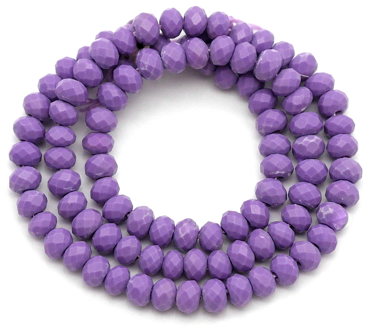 3 Stränge Matt Lila & Pink Glasperlen – 3–7 Mm, Handgemachte Indische Perlen Für Schmuck