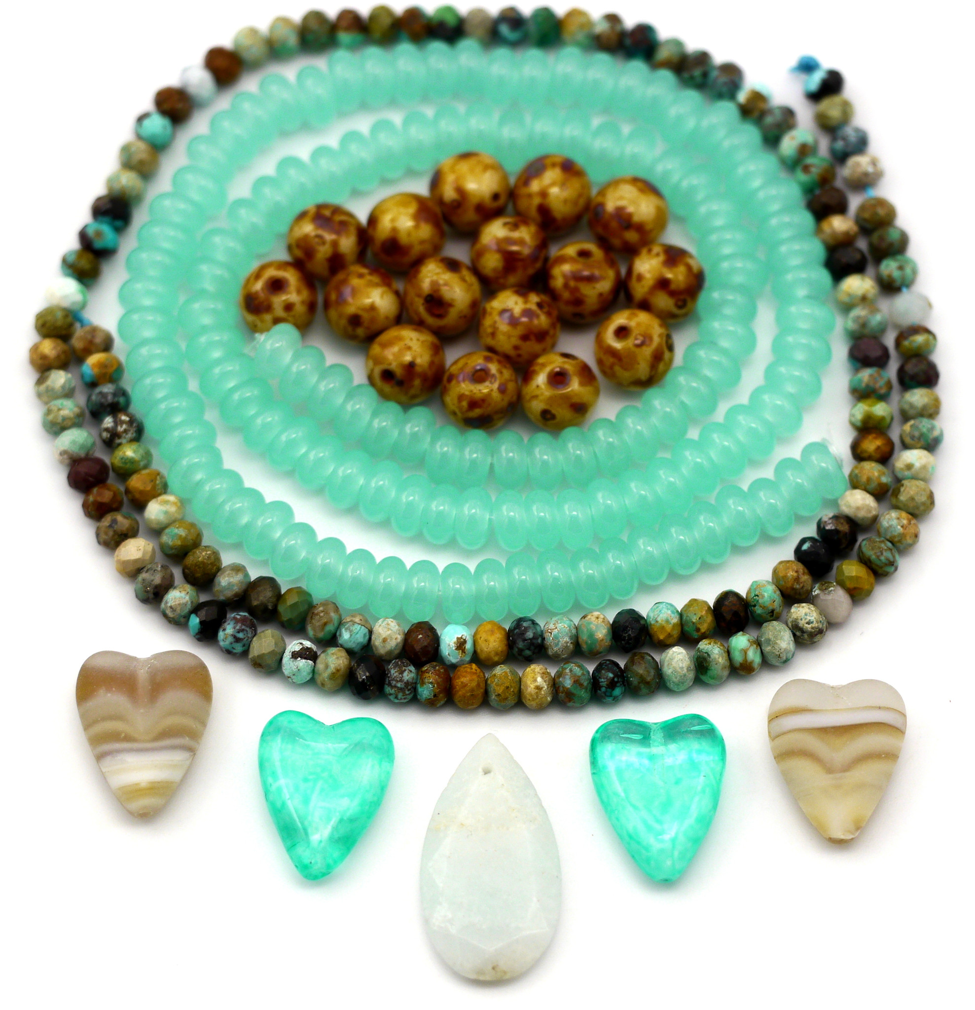 Earthy at Heart Mini Bundle w/Hubei Turquoise - Bead Box Bargains