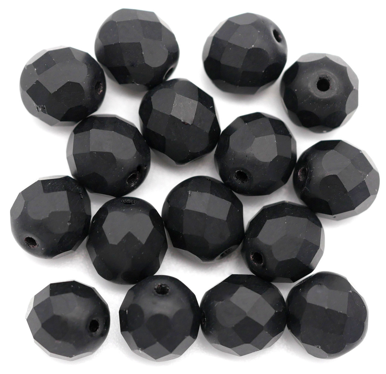 20pc 6mm Czech Glass Fire-Polished Faceted Round Beads, Moss Orange-Red