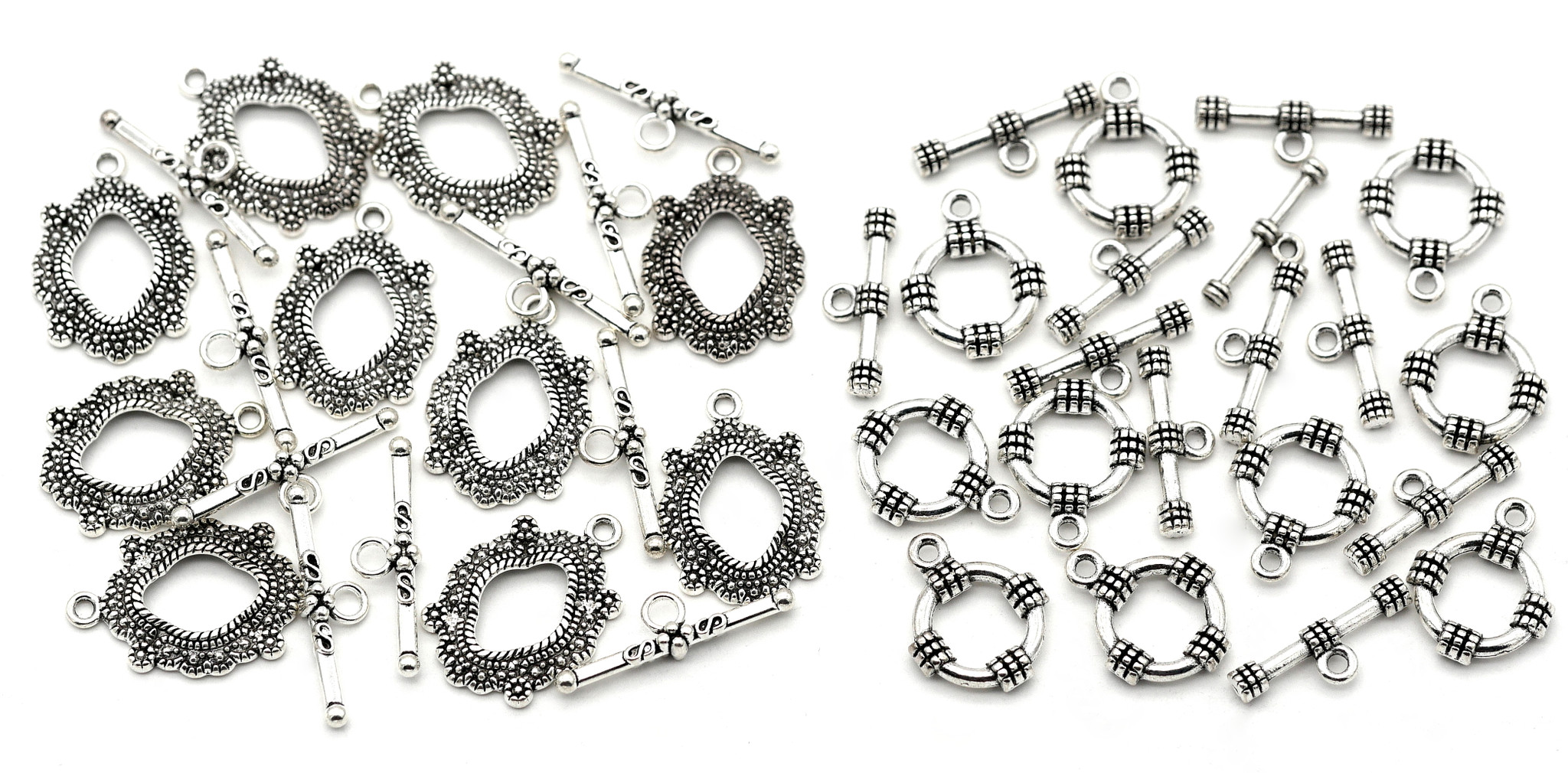 RANDOM PICK: 10 Toggle Clasps in a Random Style & Finish - Bead Box Bargains