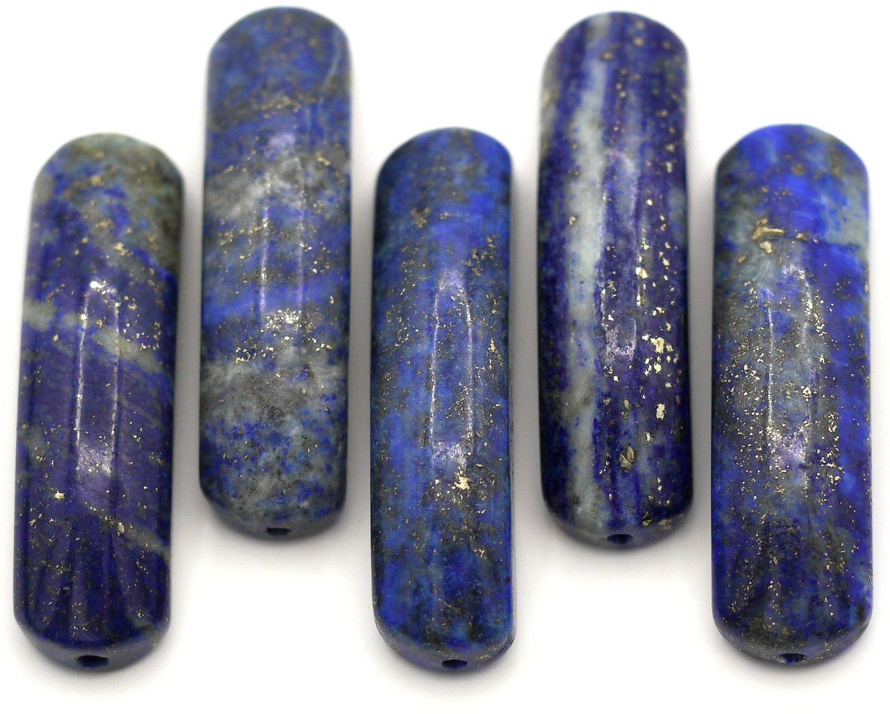 1pc Approx. 36x9mm Lapis Lazuli Curved Rectangle Focal Link - Bead