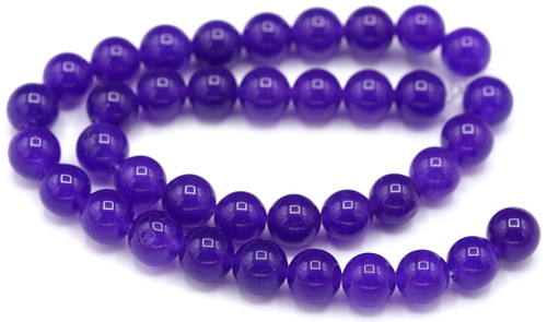 15" Strand Purple Quartz (Dyed) Round Beads