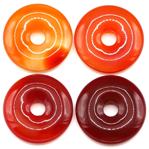 Approx. 30mm Carnelian Donut Pendant