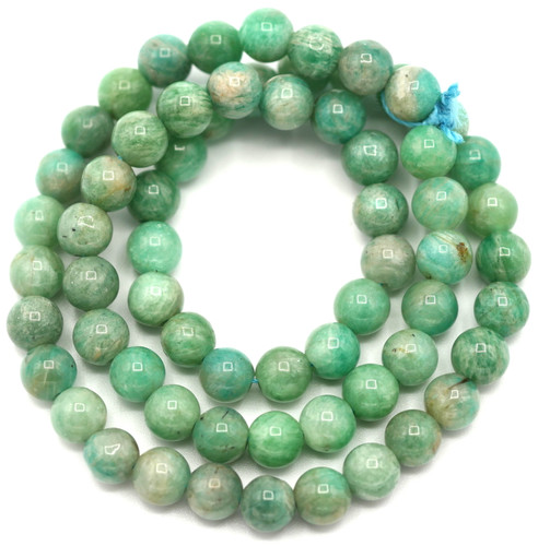 Approx. 15" Strand 6mm Green Amazonite Round Beads